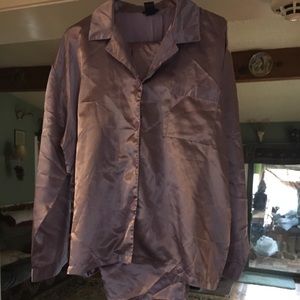 Woman’s satin pajamas lavender